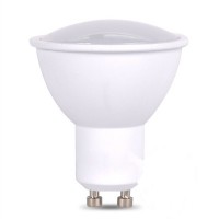 LED 3W, 3W, 7W GU10 ES50 Světelný zdroj žárovka, zákl plast bílá, difuzor plast mat, LED 3W, 5W, 7W, GU10, teplá 3000K/neutrál 4000K/denní 6000K, Ra80, 230V, stř život 35.000h, 50.000x zap/vyp, d=50mm h=54mm