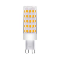 LED žárovka G9 4,5W/400lm, 6W/600lm LED žárovka, těleso plast bílá, krycí plast transparentní, LED 4,5W/400lm, nebo 6W/600lm, teplá 3000K, Ra80, G9, 230V, rozměry dle typu