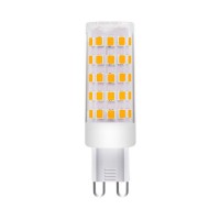 LED žárovka G9 4,5W/400lm, 6W/600lm LED žárovka, těleso plast bílá, krycí plast transparentní, LED 4,5W/400lm, nebo 6W/600lm, teplá 3000K, Ra80, G9, 230V, rozměry dle typu