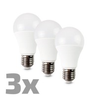 LED žárovka E27 A60 12W 980lm teplá 3000K ECO 3ks - Světelný zdroj LED žárovka, základna hliník, bílá, difuzor plast opál, LED 12W, E27, A60, 980lm,  teplá 3000K, Ra80, vyzař. Úhel. 270°, stř. životn. 20.000h, 230V, d=60mm, l=111mm, cena za bal 3ks