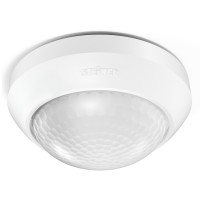 MOWERTIX ČIDLO PIR IP54 PIR - kvalitní stropní přisazený pohybový senzor, záběr 360°/180°, dosah 12m, čas sepnutí 5s-15min, soumrak 2-1000lx, montážní výška 2,8m, max.2000W max 8 zářivek, teplota -20-40°C, 230V, IP54, tř.2. 57x57x121mm