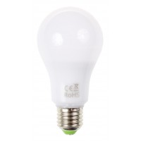 LED žárovka E27 12W LED žárovka, těleso kov šedostříbrná, difuzor plast opál, LED 12W, teplá 3000K/1000lm, nebo neutrální 4000K/1030lm, nebo denní 6500K/1050lm, E27, vyzař. úhel 280°, 230V, rozměry d=65mm, h=124mm