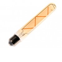 LED žárovka filament 4W Světelný zdroj, základna kov, difuzor sklo jantar, žárovka LED 4W, E27, COB, teplá 2200K, 370lm, Ra80, 230V, rozměry d=30mm, l=185mm