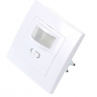PIR 160°, 300W/1200W, IP20, KU68 PIR - Pohybové čidlo, senzor pohybu pro osvětlení, místo vypínače, do elektroinstalačí krabice KU68, materiál plast, barva bílá, záběr 160°, dosah max 9m, čas sepnutí 10s-7min, 230V, 300W/1200W, IP20, tř.2, 80x80x25mm.