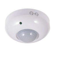 PIR čidlo C 360°/120°, IP20 PIR - Pohybové čidlo stropní pro spínání osvětlení plast bílý, záběr 360°, dosah max 6m, čas 10s-7minut, IP20, tř.2, 230V, d=115mm, h=58mm.