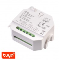 Kontroler Tuya, 15A Spínací jednotka 1 kontakt, pro ovladače dimLED, ovládání telefonem smart systém Tuya, 1x15A, 3600W, dosah 30m, 230V, IP20, 52x52x26mm.