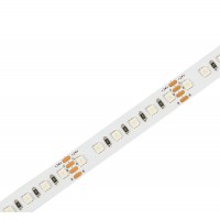 LED pásek RGB, 120LED/m, 14W/m, 24W/m, 24V LED pásek, těleso plast, povrch bílá, 120LED/m, RGB 14,4W/m nebo 24W/m, červená, zelená, modrá, vyzařovací úhel 120°, Ra80, dělení po 50mm, 24V, IP20, rozměry w=10mm, l=5000mm, cena za 1m.