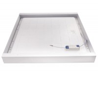 MR107 - Rám pro LED panel 60x60 Montážní rám pro stropní instalaci LED panelů, materiál hliník, povrch bílá, rozměry 600x600x65mm, DIY šroubovací, rozložený
