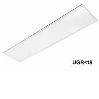 LPRE 40W, UGR<19, 120x30, backlight Stropní, podhledové, přisazené, závěsné svítidlo, těleso kov, bílá, difuzor plast mikroprisma, LED panel 40W, teplá 3000K, neutrální 4000K, denní 6000K, Ra80, UGR<19, 230V, IP40, 295x1195x30mm