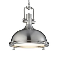 BOSTON Závěsné svítidlo, materiál kov, porch vnější nikl mat, měděná mat, sklo opál, kovové aplikace, pro žárovku 1x60W, E27, 230V, IP20, tř.1, d=390mm, závěsný řetěz l=1600mm, lze zkrátit.