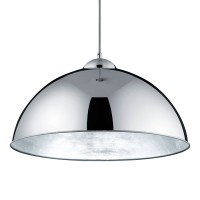 TRAY 02 60W E27 Závěsné svítidlo, materiál kov, povrch vnější chrom, černá mat, měděná antická, vnitřní nikl, imitace opotřebení, pro žárovku 1x60W, E27, 230V, IP20, tř.1, d=500mm, závěsné lanko l=1500mm, lze zkrátit.