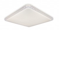 AURA Stropní svítidlo, těleso kov, difuzor plast opál, třpyt efekt, LED 24W, neutrální 4000K, 2400lm, 230V, rozměry 340x340x70mm.