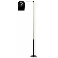 LARA Stojací lampa, těleso kov, povrch černá, difuzor plast opál, LED 18W, teplá 3000K,1620lm, stmívatelná, 230V, IP20, rozměry d=180mm, h=1470mm.