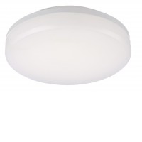 LEON Stropní svítidlo, těleso plast bílá, difuzor plast opál, LED 15W, neutrální 4000K, 1350lm, Ra80, 230V, do koupelny IP44, rozměry d=200mm, h=50mm.