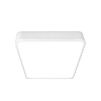 RUTA SQ 36W Stropní svítidlo, těleso kov, povrch bílá/černá, difuzor plast opál, LED 36W, neutrální 4000K, 3600lm, 230V, IP20, rozměry 400x400x50mm.