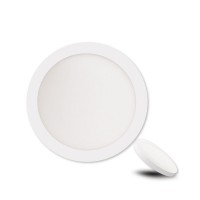 MOON Stropní vestavné svítidlo kruhové, těleso kov, povrch bílá/chrom, dif plast opál, LED 18W/1800lm, 24W/2400lm, neutrální 4000K, 230V, IP20, rozměry dle typu.