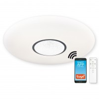 ORION Stropní svítidlo, základna kov, bílá, difuzor plast opál, třp efekt, LED 36W/3600lm, 60W/600lm, ovl smart telefon Tuya, WiFi, stmívatelné, nastavitelná teplota CCT teplá 3000K-denní 6500K, 230V, IP20, rozměry dle typu