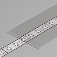 DNH 35,2x0,8mm Nasouvací difuzor k profilu pro LED pásky, materiál polykarbonát PC, povrch transparentní/matný/opál, rozměry 35,2x0,8mm