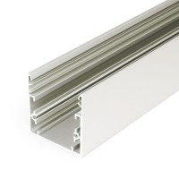 CORNER PROFIL 53x53mm Stropní, přisazený profil pro LED pásky, materiál hliník, povrch surový/bílý/elox šedostříbrný mat/černý, max šířka LED pásků 32mm, rozměry 53x53mm, délka dle typu