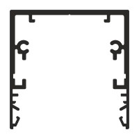 CORNER PROFIL 53x53mm Stropní, přisazený profil pro LED pásky, materiál hliník, povrch surový/bílý/elox šedostříbrný mat/černý, max šířka LED pásků 32mm, rozměry 53x53mm, délka dle typu