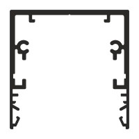 CORNER PROFIL Stropní, přisazený profil pro LED pásky, materiál hliník, povrch surový/bílý/elox šedostříbrný mat/černý, max šířka LED pásků 32mm, rozměry 53x53mm, délka dle typu