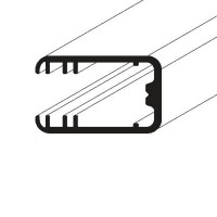GENISTA profil do hrany skla Hliníkový profil pro LED pásky pro svícení do hrany skla, materiál hliník, povrch elox/surový, max šířka LED pásků 12mm, boční úchyt, tloušťka skla 5-8mm, rozměry 16,5x27mm, délka dle typu