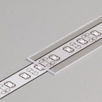 DNB 15,2x0,8mm Nasouvací difuzor k profilu pro LED pásky, materiál polykarbonát PC/PP, povrch transparentní/matný/opál, rozměry 15,2x0,8mm, délka dle typu.