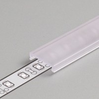 DIFUZOR NA KLIP Difuzor k profilu pro LED pásky nacvakávací, materiál PMMA, povrch transparentní/opál, rozměry 13,1x3,8x2000mm