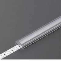 DCC 13,1x7,2mm Difuzor k profilu pro LED pásky nacvakávací, materiál polykarbonát PC, povrch transparentní, rozměry 13,1x7,2mm.