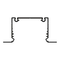 VERNUM PROFIL Vestavný, zápustný profil pro LED pásky, materiál hliník, povrch surový/bílý/elox šedostříbrný mat/černý, max šířka LED pásků 32mm, rozměry 77x36mm, délka dle typu