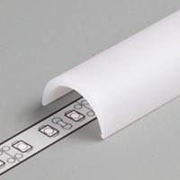 DIFUZOR PŮLKRUHOVÝ KLIP Difuzor k profilu pro LED pásky nacvakávací, tvar půlkruh, materiál PMMA, povrch opál, rozměry 19,2x10,9x2000mm