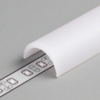 DCD 19,2x10,9mm Difuzor k profilu pro LED pásky nacvakávací, tvar půlkruh, materiál PMMA, povrch opál, rozměry 19,2x10,9mm, délka dle typu