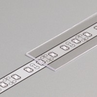 DNE 19,2x0,8mm Nasouvací difuzor k profilu pro LED pásky, materiál polykarbonát PC/PP, povrch transparentní/matný/opál, rozměry 19,2x0,8mm