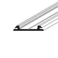 PIA PROFIL Přisazený, obloukový profil pro LED pásky, materiál hliník, povrch surový/bílý/elox šedostříbrný mat/černý, max šířka LED pásků 12mm, rozměry 20x3,3mm, délka dle typu