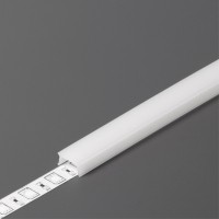 DNC4 10,2x5mm Nasouvací difuzor k profilu pro LED pásky, materiál plast PC, povrch opál, rozměry 10,2x5mm, délka dle typu.