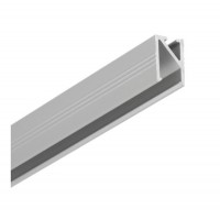 LP 12,2x8,2mm Vestavný profil pro LED pásků do schodiště, hrany stolu, materiál hliník, povrch elox šedostříbrný, max šířka LED pásků 8mm, rozměry 12,2x8,2mm, délka dle typu