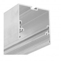 JANOS 53x53mm Přisazený, závěsný profil pro LED pásky,pro výrobu lineárního svítidla,  materiál hliník, povrch surový/bílý/elox šedostříbrný mat/černý, rozměry 53x53mm, délka dle typu