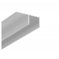 JANOS 34,6x14mm Podhledový, bezrámečkový profil do hrany sádrokartonu, pro LED pásky, materiál hliník, povrch surový/bílý/elox šedostříbrný, max šířka LED pásků 14mm, rozměry 34,6x14mm, délka dle typu, horní montáž do SDK