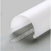 DCD9 33,4x24,5mm Difuzor k profilu pro LED pásky nacvakávací, půlkruh, materiál PMMA, povrch opál, rozměry 33,4x24,5mm