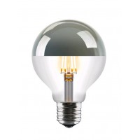 IDEA LED 2 Světelný zdroj, barva čirá se stříbrným vrchem, pro žárovku 6W , E27, teplá 2700K, 700lm, Ra80, 230V, d=80mm h=115mm, střední doba životnosti 15.000 hodin