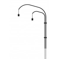ENNIFER WALL DOUBLE LED 2X15W E27 Základna nástěnného svítidla, těleso hliník, povrch bílá, černá, pro žárovku 2X15W, E27, rozměry  h=1210mm, stínítko SAMOSTATNĚ