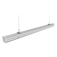 VT-4551 LED LINEÁRNÍ SVÍTIDLO 50W STMÍV Stropní, závěsné/přisazené svítidlo počáteční, pro spojování do řad, těleso kov, povrch bílá, difuzor plast, LED 50W, neutrální 4000K, 8000lm, Ra80, stmívatelné, vyzař. úhel 90°/120°/2x asymetr, 230V, IP20, tř.1, l=1500mm 71x78mm