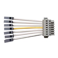 VT-4551 KONEKTOR NAPÁJENÍ Konektor napájení, 8 vodičů, materiál plast, povrch šedostříbrná, IP20, použije se v každém svítidle, kde bude přívod napájení 230V