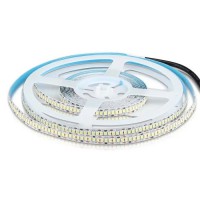 LED pásek 240LED/m, 18W/m, 12V LED pásek, těleso plast, povrch bílá, 240LED/m, 18W/m, teplá 3000K, nebo neutrální 4500K, nebo denní 6000K, 3000lm/m, vyzařovací úhel 120°, Ra80, 12V, dělení po 12,51mm, rozměry w=10mm, l=5000mm, cena za 1m