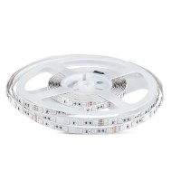 VT-5050 24V LED pásek, těleso plast, povrch bílá, 60LED/m,10W/m, teplá 3000K, nebo neutrální 4000K, 830lm/m, vyzařovací úhel 120°, Ra80, 24V, dělení po 50mm, rozměry w=10mm, l=5000mm, cena za 1m