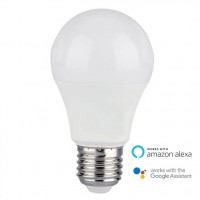 VT-5119 Chytrá LED žárovka 10W, 11W, 15W, E27, Ra80, 230V, pomocí aplikace Google Assistant, Amazon Alexa nastavitelná teplota CCT 2700K-6400K, stmívatelná, 16 milionů barev RGB červená, zelená, modrá