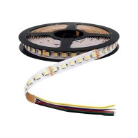 VT-5050 LED pásek RGBW CCT - červená, zelená, modrá, nastavitelná teplota CCT bílá teplá 3000K až denní 6400K, 60LED/m, 14W/m, 1400lm/m, Ra80, 24V,  rozteč LED 17mm, dělení po 50mm, rozměry w=12mm, l=5000mm, gelová zálivka, cena za 1m