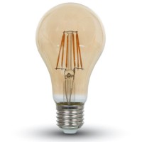 VT-1958 LED žárovka E27 LED žárovka, těleso kov šedostříbrná, krycí sklo kouř, LED 8W/10W, teplá 2200K, 720lm/900lm, E27, A67, 230V, tř.1, rozměry d=67mm, h=123mm