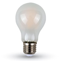 VT-1934, VT-2045, VT-2047 LED žárovka E27 LED žárovka, těleso kov šedostříbrná, difuzor sklo opál, LED 4W/5W/7W, teplá 2700K, nebo neutrální 4000K, nebo denní 6400K, 400lm/600lm/840lm, E27, A60, 230V, tř.1, rozměry d=60mm, h=107mm