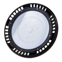 VT-9 IP65 LED Průmyslové závěsné svítidlo, těleso hliník, povrch černá, krycí sklo čiré, LED 100W, 12000lm, neutrální 4000K, nebo denní 6400K, vyzař. úhel 90°/120°, Ra80, 230V, PF>0.9, IP65, tř.1, d=280mm, h=165mm
